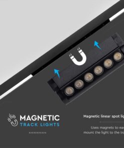 Mαγνητικό φωτιστικό ράγας LED 48V 5W SMD 4000K Μαύρου Χρώματος Ρυθμιζόμενο V-TAC – 10257