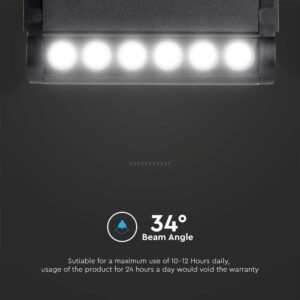 Mαγνητικό φωτιστικό ράγας LED 48V 5W SMD 4000K Μαύρου Χρώματος Ρυθμιζόμενο V-TAC – 10257