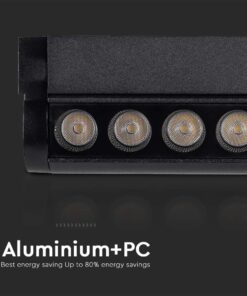 Μαγνητικό φωτιστικό ράγας LED 48V 12W SMD 4000K Μαύρου Χρώματος Ρυθμιζόμενο V-TAC – 10260