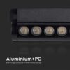 Μαγνητικό φωτιστικό ράγας LED 48V 12W SMD 6400K Μαύρου Χρώματος V-TAC – 10262