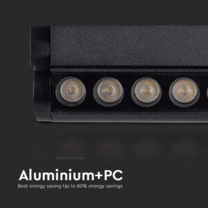 Μαγνητικό φωτιστικό ράγας LED 48V 12W SMD 6400K Μαύρου Χρώματος V-TAC – 10262