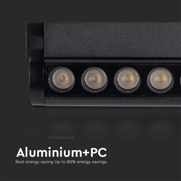 Μαγνητικό φωτιστικό ράγας LED 48V 12W SMD 6400K Μαύρου Χρώματος V-TAC – 10262