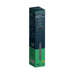 LED μαγνητικό κρεμαστό φωτιστικό ράγας 48V 15W SMD 4000K φυσικό λευκό μαύρο σώμα V-TAC – 10263