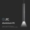 LED μαγνητικό κρεμαστό φωτιστικό ράγας 48V 15W SMD 4000K φυσικό λευκό μαύρο σώμα V-TAC – 10263
