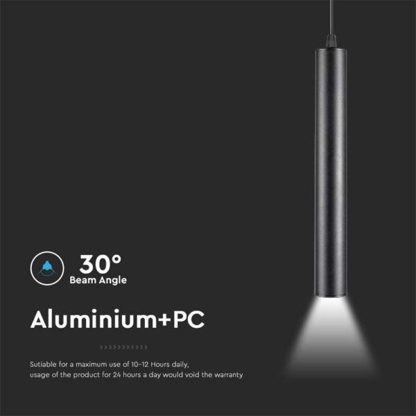 LED μαγνητικό κρεμαστό φωτιστικό ράγας 48V 15W SMD 4000K φυσικό λευκό μαύρο σώμα V-TAC – 10263