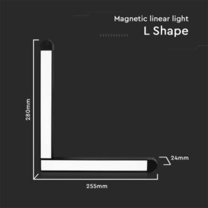 Μαγνητικό φωτιστικό ράγας ultra thin LED 48V 25W SMD 4000K Μαύρου Χρώματος V-TAC – 10266