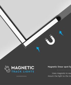 Μαγνητικό φωτιστικό ράγας ultra thin LED 48V 25W SMD 4000K Μαύρου Χρώματος V-TAC – 10266