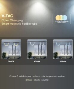 Smart Μαγνητικό Φωτιστικό με Εύκαμπτο Σωλήνα LED 12W CCT Μαύρου Χρώματος Dimmable V-TAC – 10275VT