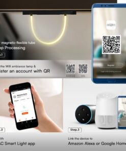 Smart Μαγνητικό Φωτιστικό με Εύκαμπτο Σωλήνα LED 12W CCT Μαύρου Χρώματος Dimmable V-TAC – 10275VT