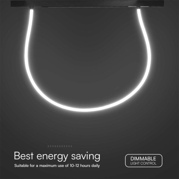 Smart Μαγνητικό Φωτιστικό με Εύκαμπτο Σωλήνα LED 24W CCT Μαύρου Χρώματος Dimmable V-TAC – 10276VT