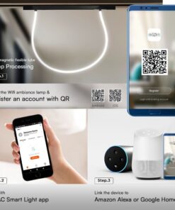 Smart Μαγνητικό Φωτιστικό με Εύκαμπτο Σωλήνα LED 24W CCT Μαύρου Χρώματος Dimmable V-TAC – 10276VT