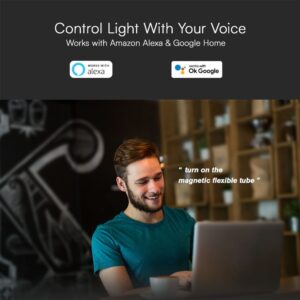 Smart Μαγνητικό Φωτιστικό με Εύκαμπτο Σωλήνα LED 24W CCT Μαύρου Χρώματος Dimmable V-TAC – 10276VT