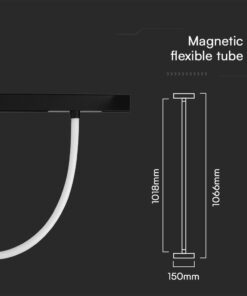 Smart Μαγνητικό Φωτιστικό με Εύκαμπτο Σωλήνα LED 12W CCT Μαύρου Χρώματος Dimmable V-TAC – 10275VT
