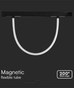 Smart Μαγνητικό Φωτιστικό με Εύκαμπτο Σωλήνα LED 12W CCT Μαύρου Χρώματος Dimmable V-TAC – 10275VT