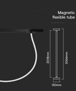 Μαγνητικό Φωτιστικό με Εύκαμπτο Σωλήνα LED 24W 3000K Μαύρου Χρώματος Dimmable V-TAC – 10279VT