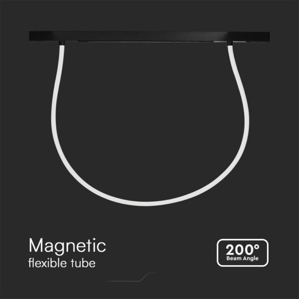 Μαγνητικό Φωτιστικό με Εύκαμπτο Σωλήνα LED 24W 3000K Μαύρου Χρώματος Dimmable V-TAC – 10279VT