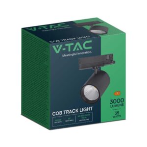 Φωτιστικό ράγας τριφασικό COB LED 35W 4000K Mαύρου Χρώματος V-TAC – 10281