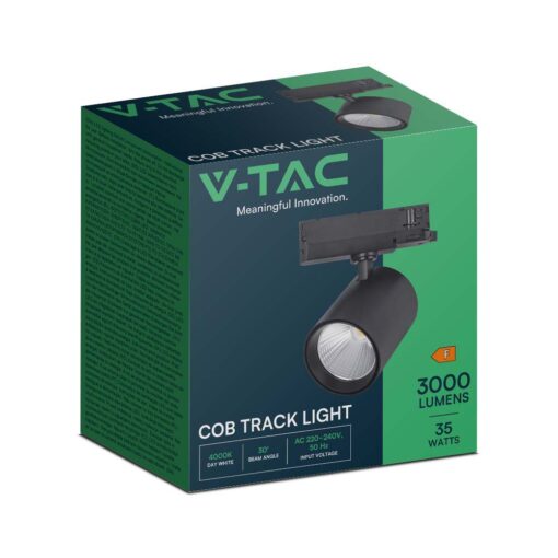 Φωτιστικό ράγας τριφασικό COB LED 35W 4000K Mαύρου Χρώματος V-TAC – 10281