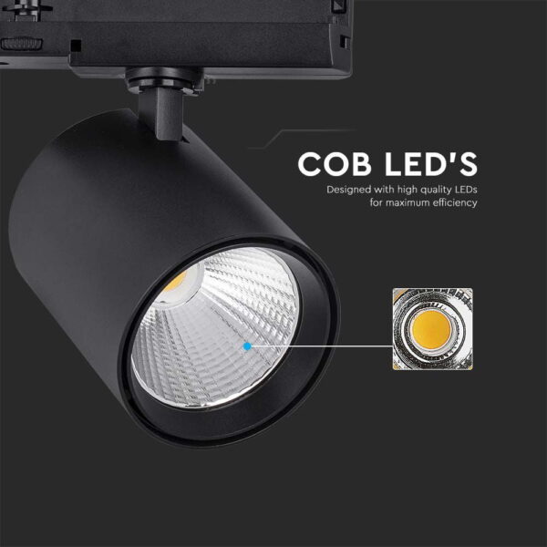 Φωτιστικό ράγας τριφασικό COB LED 35W 4000K Mαύρου Χρώματος V-TAC – 10281