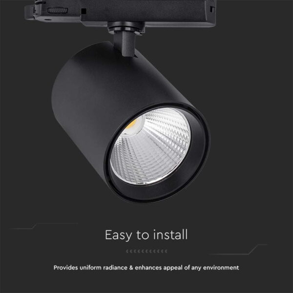 Φωτιστικό ράγας τριφασικό COB LED 35W 4000K Mαύρου Χρώματος V-TAC – 10281