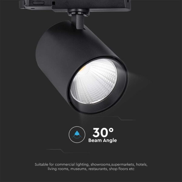 Φωτιστικό ράγας τριφασικό COB LED 35W 4000K Mαύρου Χρώματος V-TAC – 10281
