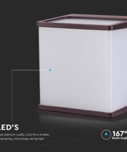 LED Απλίκα 8W 3000K Θερμό Λευκό με Καφέ Σώμα IP65 V-TAC – 10282