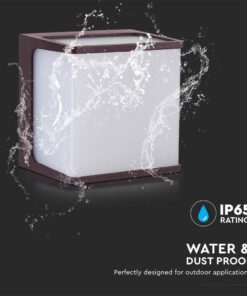 LED Απλίκα 8W 3000K Θερμό Λευκό με Καφέ Σώμα IP65 V-TAC – 10282