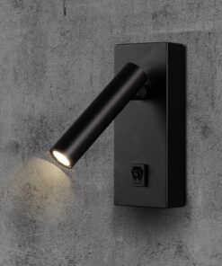 Επιτοίχιο φωτιστικό κομοδίνου LED 2W 3000K με διακόπτη Mαύρου Χρώματος V-TAC – 10286