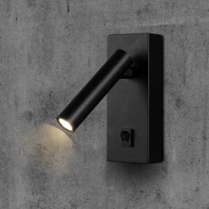 Επιτοίχιο φωτιστικό κομοδίνου LED 2W 3000K με διακόπτη Mαύρου Χρώματος V-TAC – 10286
