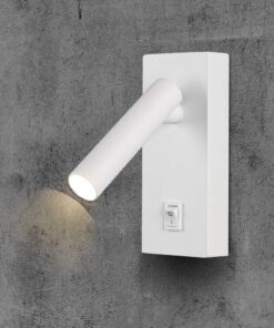 Επιτοίχιο φωτιστικό κομοδίνου LED 2W 3000K με διακόπτη Λευκού Χρώματος V-TAC – 10288