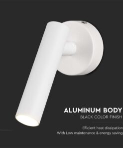 Επιτοίχιο φωτιστικό κομοδίνου LED 2W 3000K Λευκού Χρώματος V-TAC – 10292