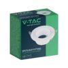 Στρογγυλή Βάση Σποτ GU10 – MR16 V-TAC Χωνευτή Ρυθμιζόμενη Λευκό – 10296