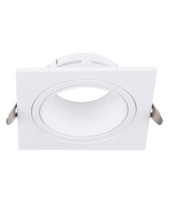 Τετράγωνη Βάση Σποτ GU10 – MR16 V-TAC Χωνευτή Ρυθμιζόμενη Λευκό – 10297