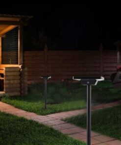 LED ηλιακό φωτιστικό κήπου δαπέδου/καρφί 2W IP65 CCT με μαύρο σώμα V-TAC – 10304