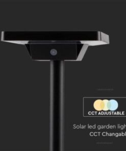 LED ηλιακό φωτιστικό κήπου δαπέδου/καρφί 2W IP65 CCT με μαύρο σώμα V-TAC – 10304