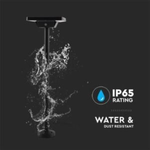 LED ηλιακό φωτιστικό κήπου δαπέδου/καρφί 2W IP65 CCT με μαύρο σώμα V-TAC – 10304