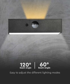 Επιτοίχιο Φωτιστικό LED 3W 3000Κ+4000K Ηλιακό με ανιχνευτή Μαύρου Χρώματος IP65 V-TAC – 10305