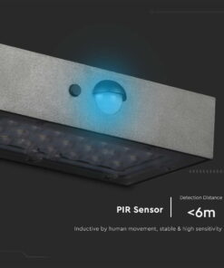 Επιτοίχιο Φωτιστικό LED 3W 3000Κ+4000K Ηλιακό με ανιχνευτή Μαύρου Χρώματος IP65 V-TAC – 10305