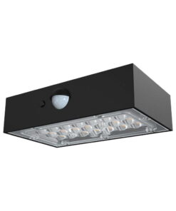 Επιτοίχιο Φωτιστικό LED 3W 3000Κ+4000K Ηλιακό με ανιχνευτή Μαύρου Χρώματος IP65 V-TAC – 10305