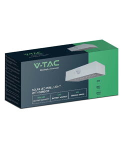 Επιτοίχιο Φωτιστικό LED 3W 3000Κ+4000K Ηλιακό με ανιχνευτή Λευκού Χρώματος IP65 V-TAC – 10306