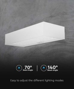 LED ηλιακό φωτιστικό επιτοίχιο 6W θερμό λευκό 4000K με λευκό σώμα και ανιχνευτή V-TAC – 10308