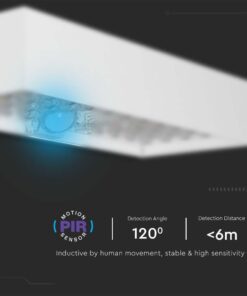 LED ηλιακό φωτιστικό επιτοίχιο 6W θερμό λευκό 4000K με λευκό σώμα και ανιχνευτή V-TAC – 10308