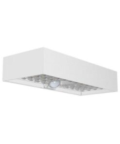 LED ηλιακό φωτιστικό επιτοίχιο 6W θερμό λευκό 4000K με λευκό σώμα και ανιχνευτή V-TAC – 10308