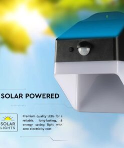 Επιτοίχιο φωτιστικό LED 2W 4000K Ηλιακό με Ανιχνευτή Κίνησης Μαύρου Χρώματος V-TAC – 10309