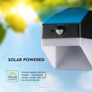 Επιτοίχιο φωτιστικό LED 2W 4000K Ηλιακό με Ανιχνευτή Κίνησης Μαύρου Χρώματος V-TAC – 10309