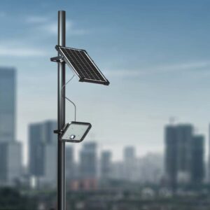 LED ηλιακός προβολέας sensor 30W φυσικό λευκό 4000K με μαύρο σώμα και χειριστήριο LiFe PO4 V-TAC – 10310