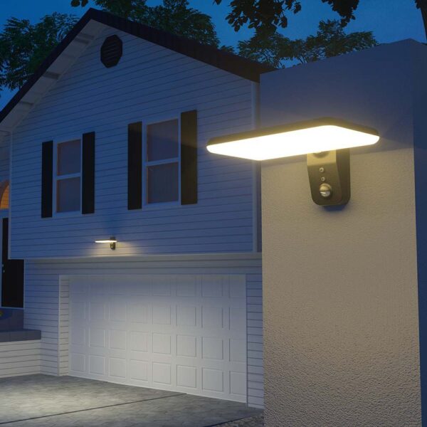 Επιτοίχιο Φωτιστικό LED 15W 4000K Ηλιακό με Ανιχνευτή Μαύρου Χρώματος IP65 V-TAC  – 10315
