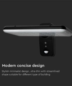 Επιτοίχιο Φωτιστικό LED 15W 4000K Ηλιακό με Ανιχνευτή Μαύρου Χρώματος IP65 V-TAC – 10315