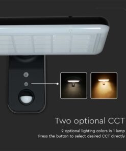 Επιτοίχιο Φωτιστικό LED 15W 4000K Ηλιακό με Ανιχνευτή Μαύρου Χρώματος IP65 V-TAC – 10315