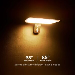 Επιτοίχιο Φωτιστικό LED 15W 4000K Ηλιακό με Ανιχνευτή Μαύρου Χρώματος IP65 V-TAC  – 10315